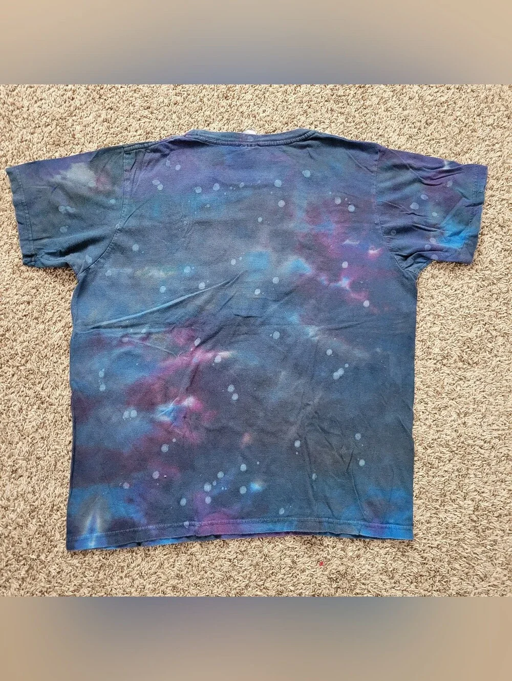 Asteroids Atari T-shirt Shirt Top Video Game Tie Dye Blue Purple Medium